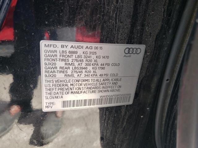 2015 Audi Q7 Prestige VIN: WA1DGAFE9FD032589 Lot: 55957124