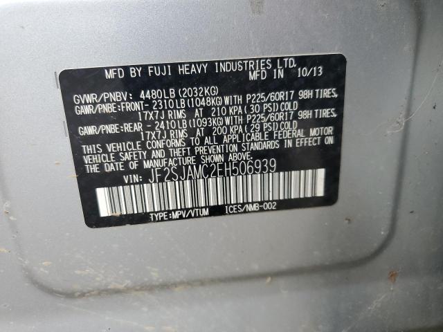 2014 Subaru Forester 2.5I Touring VIN: JF2SJAMC2EH506939 Lot: 55095994