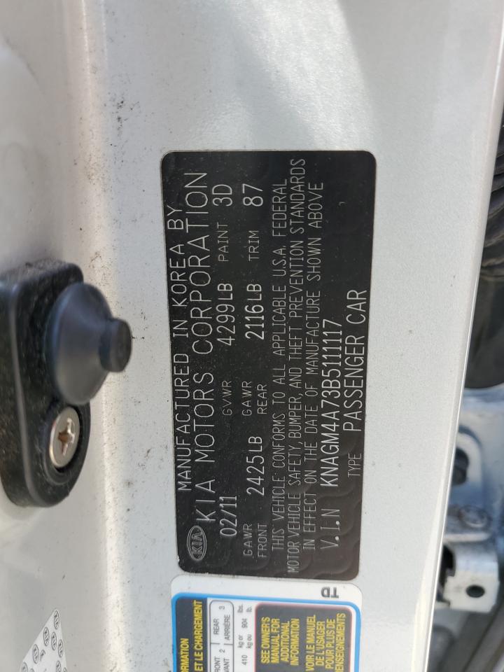 KNAGM4A73B5111117 2011 Kia Optima Lx