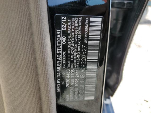 2012 Mercedes-Benz C 250 VIN: WDDGF4HB9CR220527 Lot: 55219914