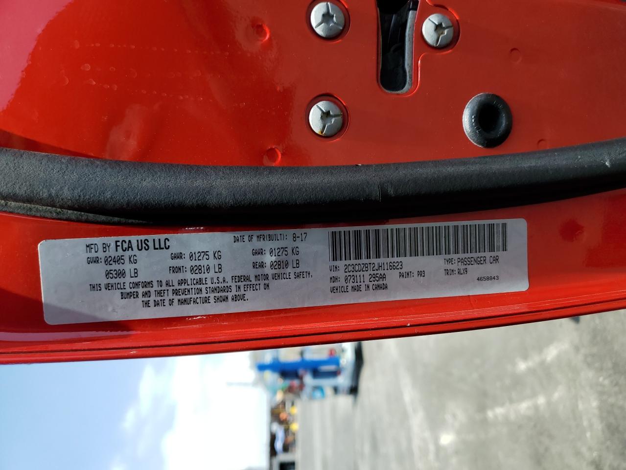 2C3CDZBT2JH116623 2018 Dodge Challenger R/T