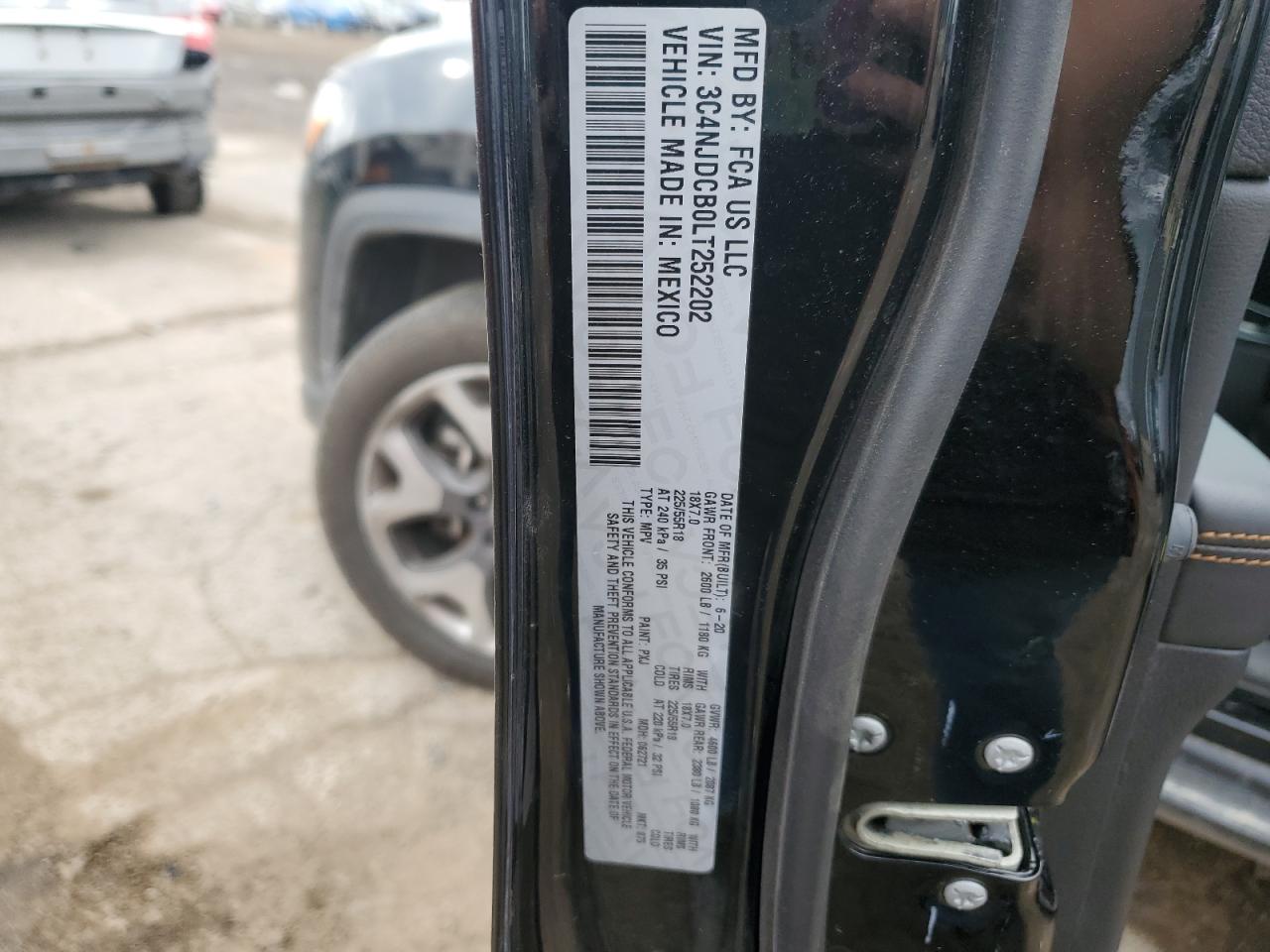 3C4NJDCB0LT252202 2020 Jeep Compass Limited