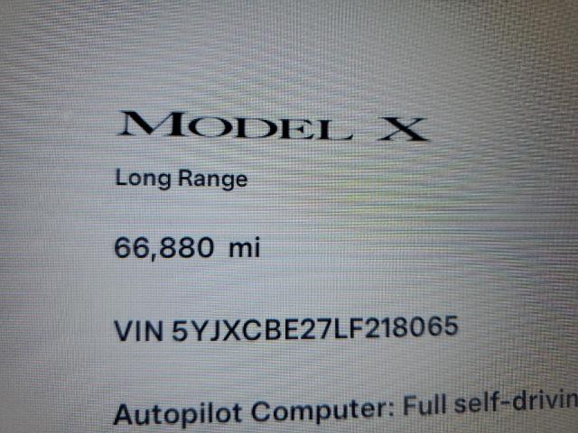 2020 Tesla Model X VIN: 5YJXCBE27LF218065 Lot: 56058314