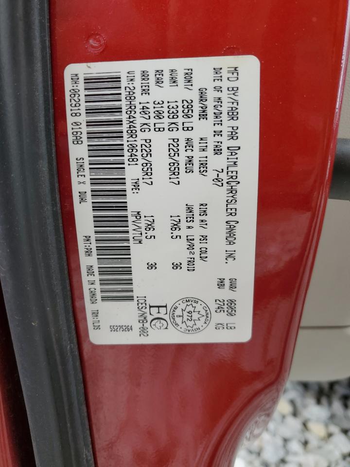 2A8HR64X48R106481 2008 Chrysler Town & Country Limited