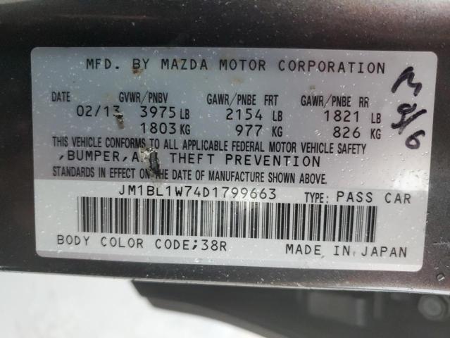 VIN JM1BL1W74D1799663 2013 Mazda 3, I no.12