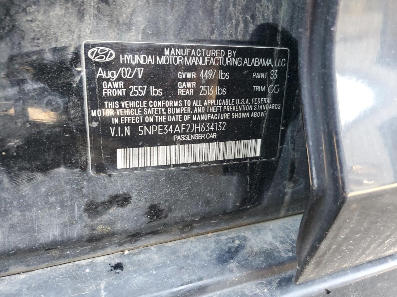 5NPE34AF2JH634132 2018 Hyundai Sonata Sport