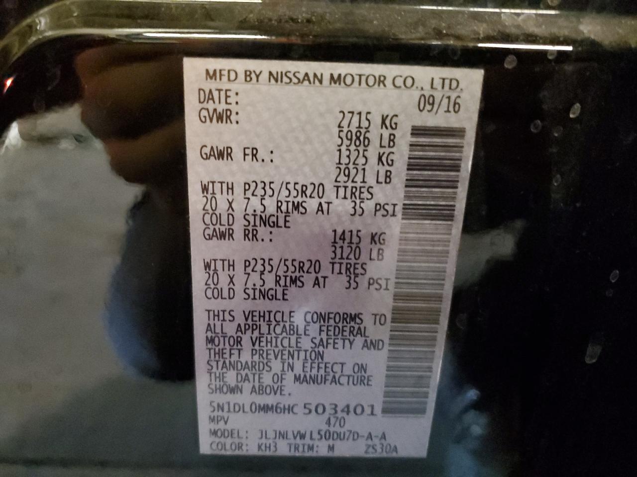 5N1DL0MM6HC503401 2017 Infiniti Qx60