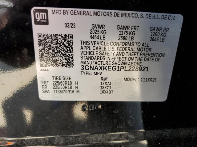 2023 Chevrolet Equinox Lt VIN: 3GNAXKEG1PL228921 Lot: 53326884