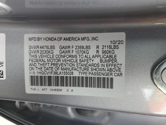 1HGCV1F38LA155028 Honda Accord SPO 12