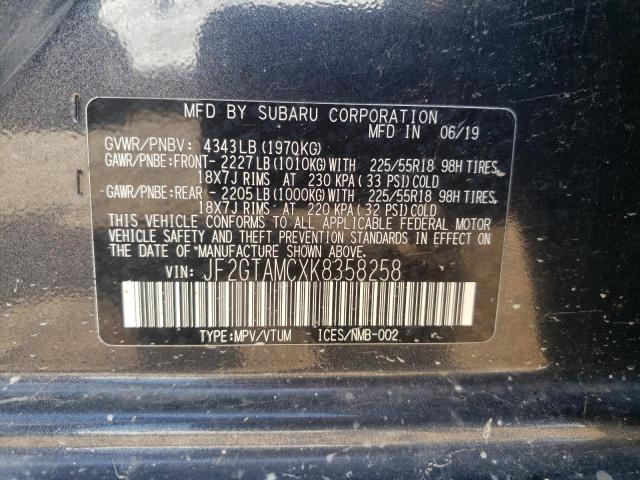 2019 Subaru Crosstrek Limited VIN: JF2GTAMCXK8358258 Lot: 54014104