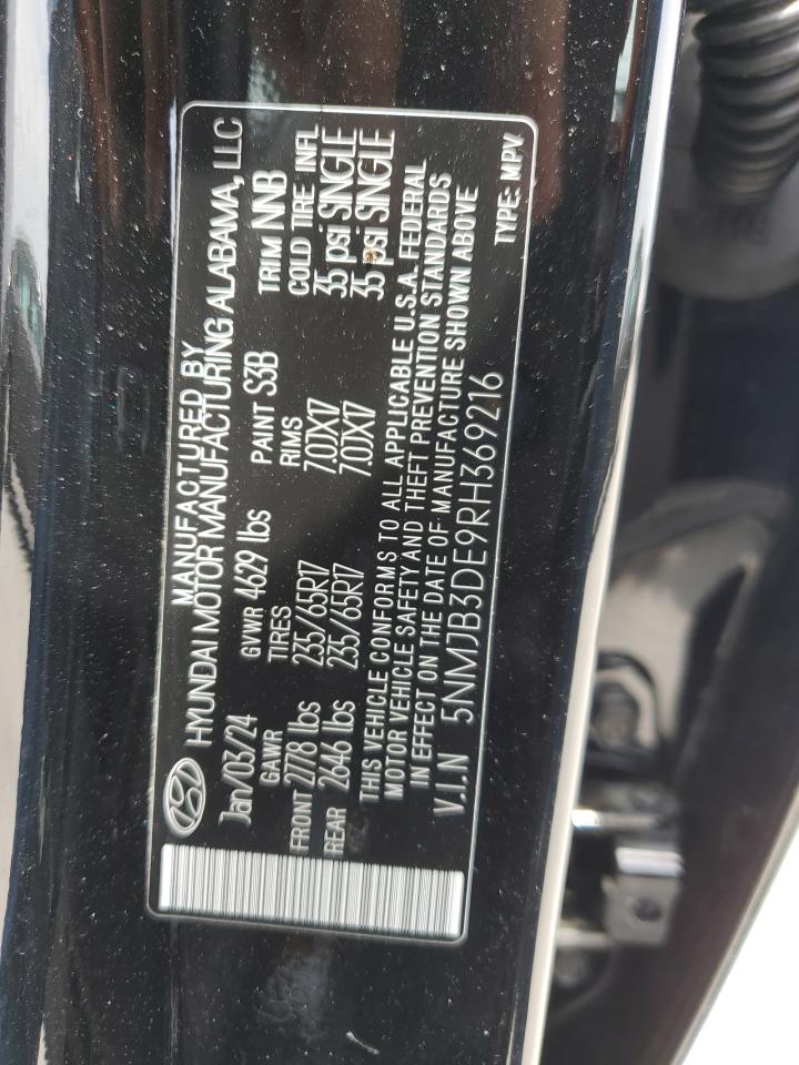 5NMJB3DE9RH369216 2024 Hyundai Tucson Sel