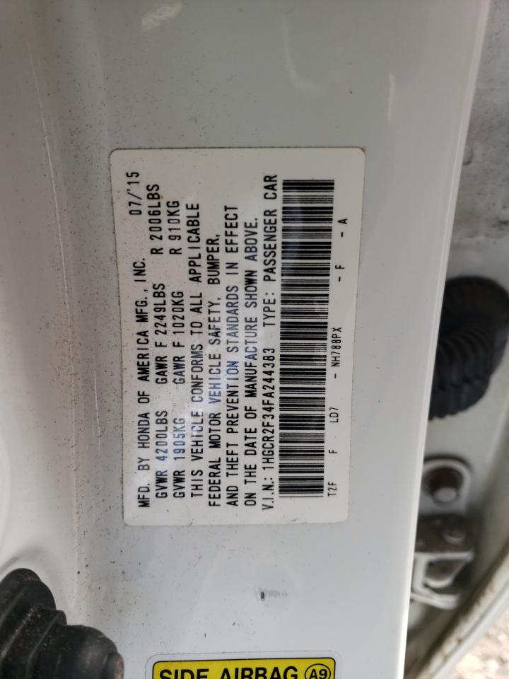 1HGCR2F34FA244383 2015 Honda Accord Lx