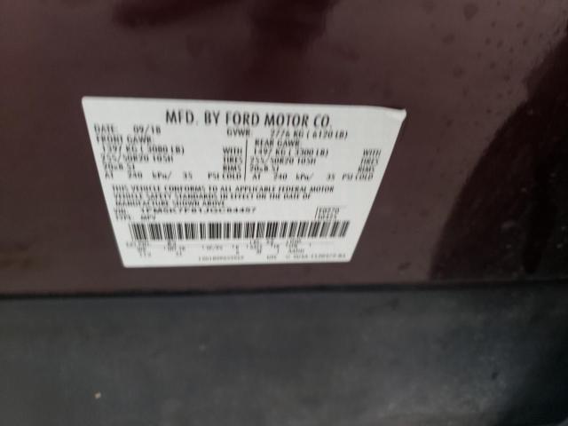 2018 Ford Explorer Limited VIN: 1FM5K7F81JGC84457 Lot: 53564294