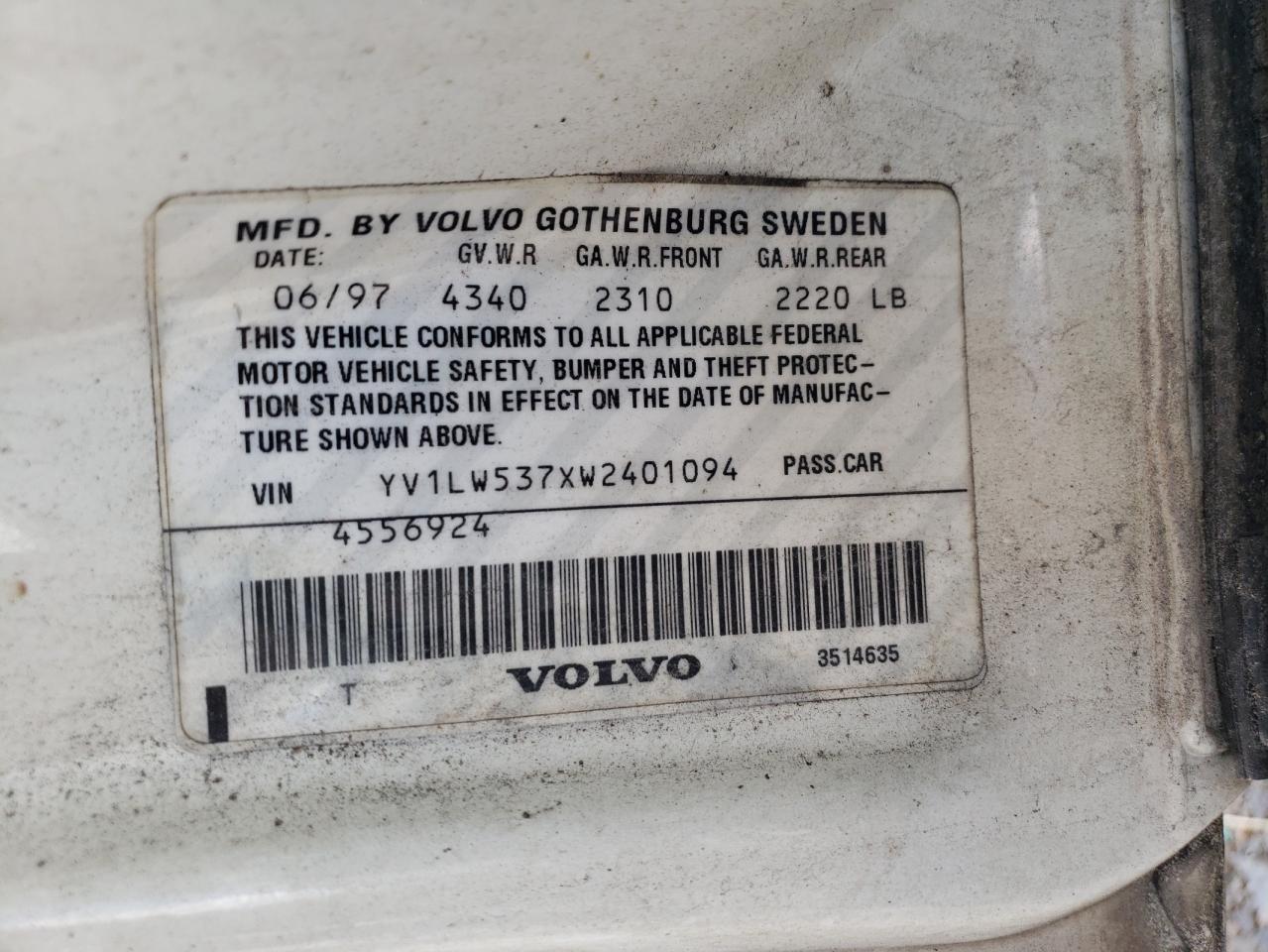 YV1LW537XW2401094 1998 Volvo V70 T5 Turbo