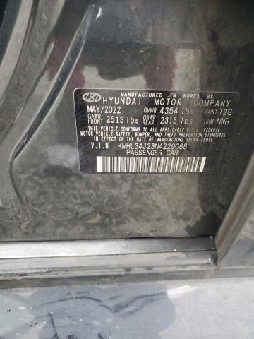 2022 Hyundai Sonata Limited VIN: KMHL34J23NA229068 Lot: 54904604