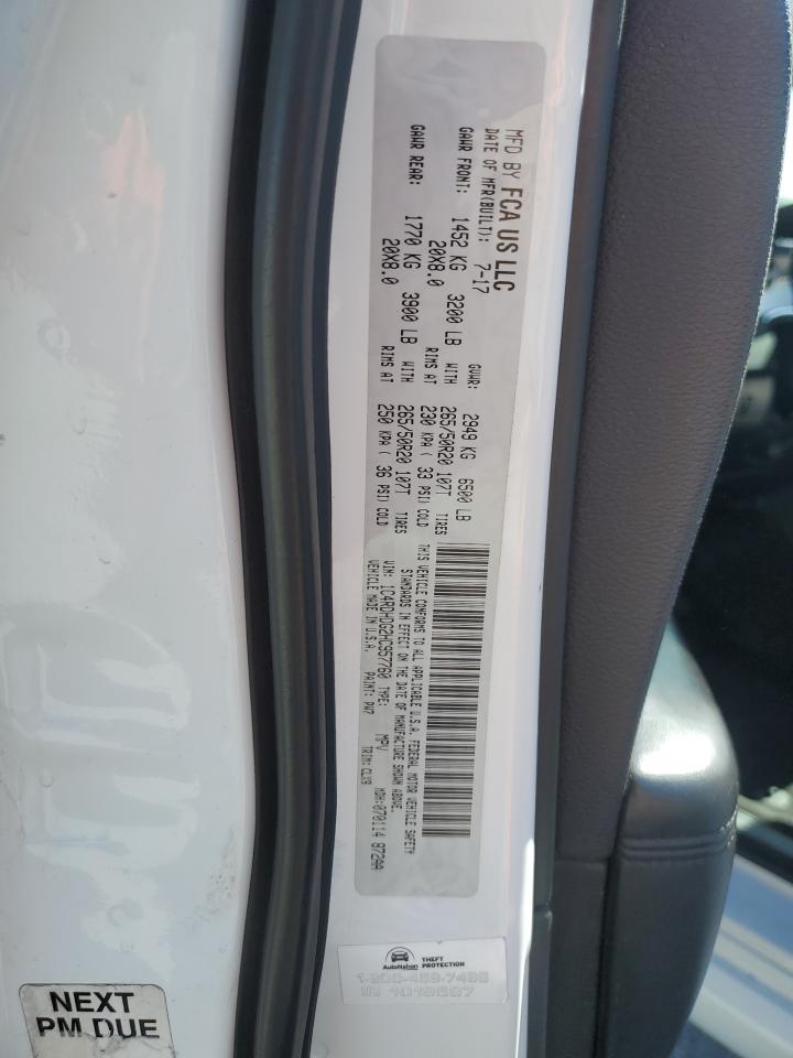 1C4RDHDG2HC957760 2017 Dodge Durango Gt