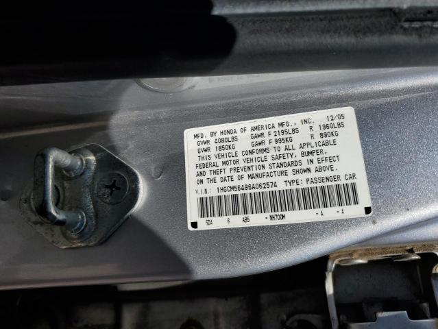 2006 Honda Accord Lx VIN: 1HGCM56496A062574 Lot: 53164164