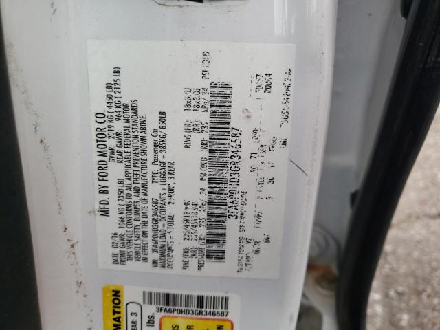2016 FORD FUSION SE 3FA6P0HD3GR346587