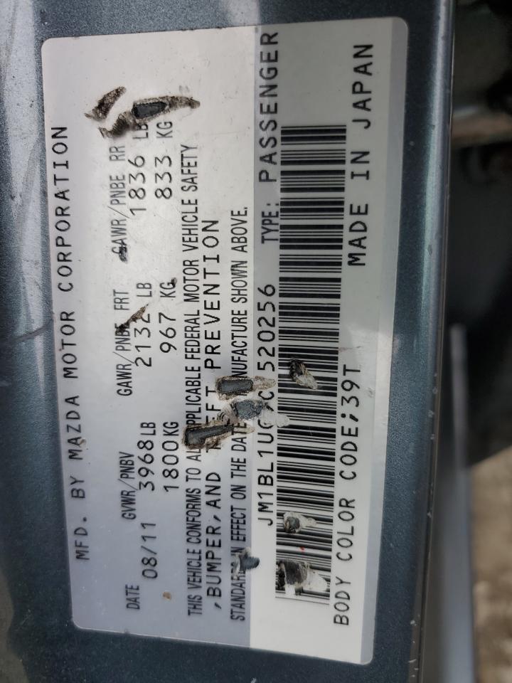 JM1BL1UG9C1520256 2012 Mazda 3 I