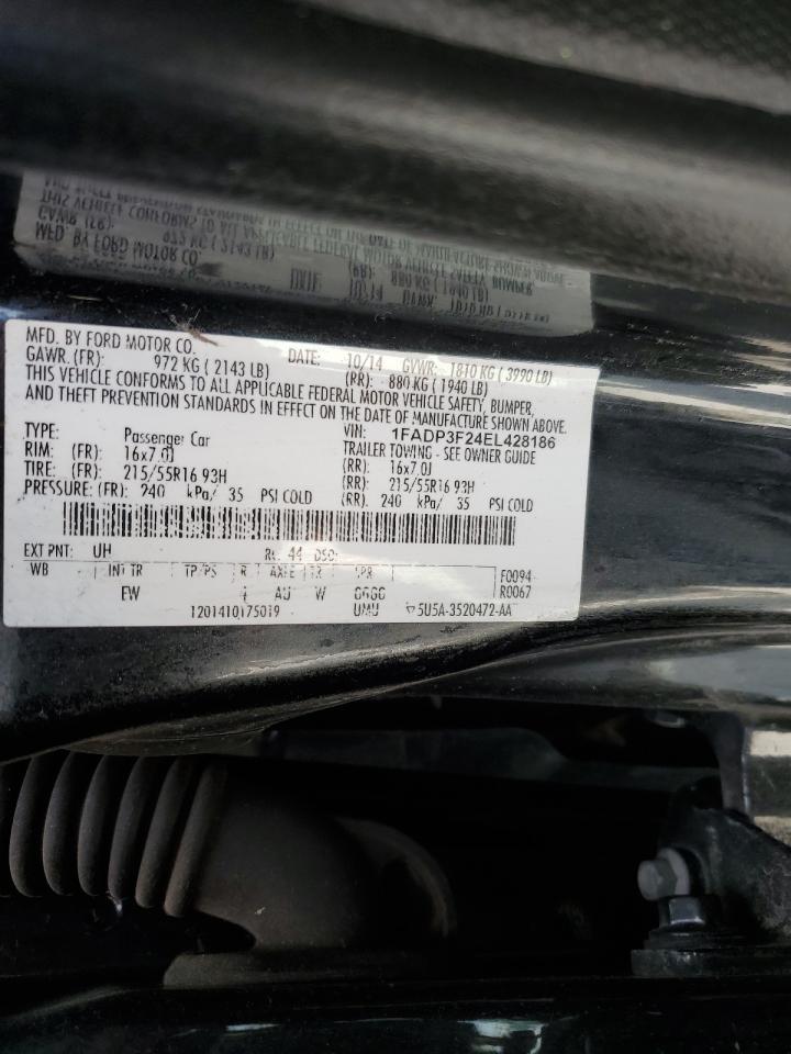 1FADP3F24EL428186 2014 Ford Focus Se