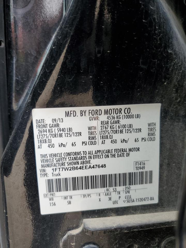 1FT7W2B64EEA47648 2014 Ford F250 Super Duty