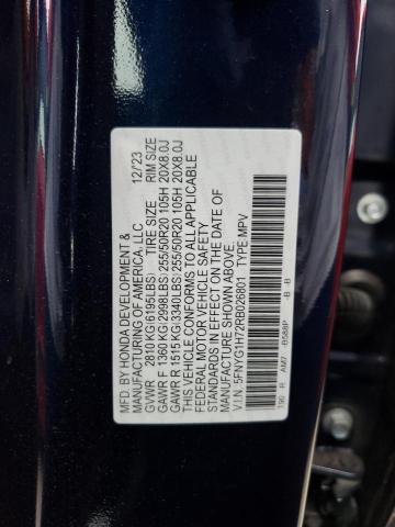 2024 HONDA PILOT TOUR - 5FNYG1H72RB026801