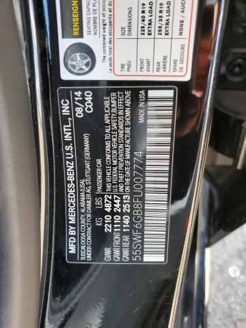 55SWF6GB8FU007774 2015 MERCEDES-BENZ C CLASS - Image 12