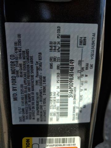 VIN 3FA6P0D98JR146149 2018 Ford Fusion, Titanium/Pl... no.12