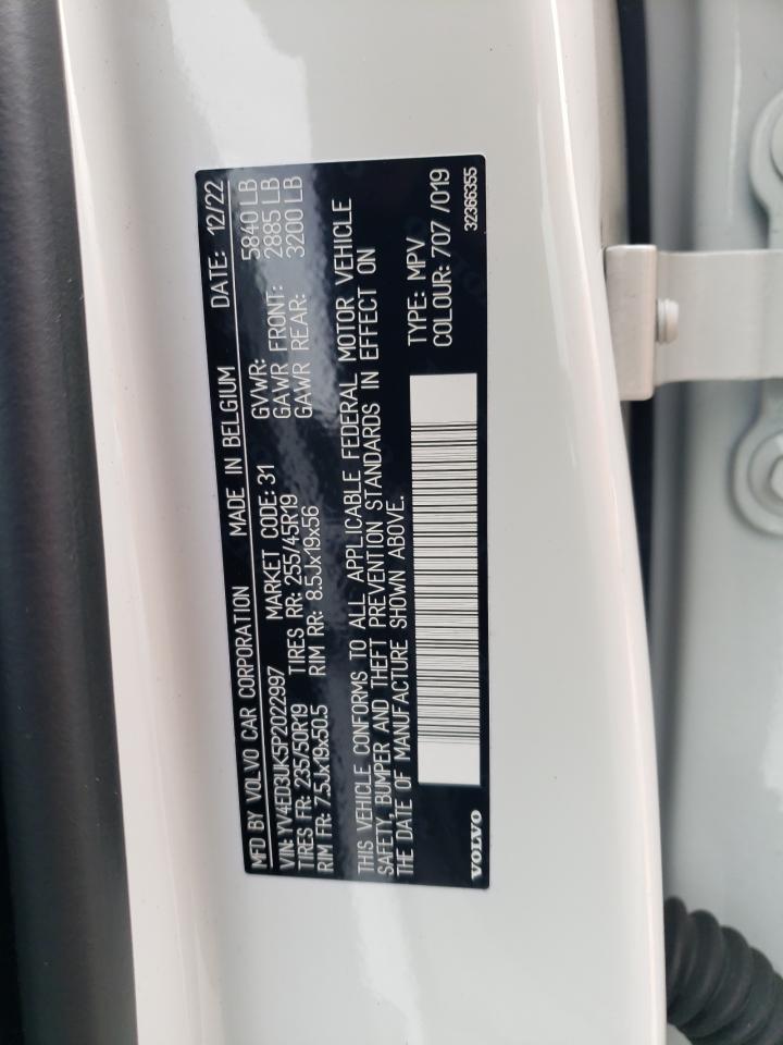 YV4ED3UK5P2022997 2023 Volvo Xc40 Recharge Core