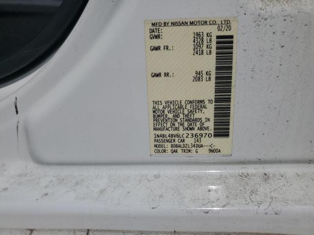 2020 Nissan Altima S VIN: 1N4BL4BV6LC236970 Lot: 55157274
