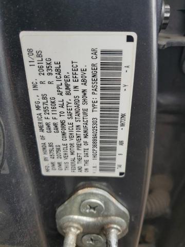 2009 Honda Accord Exl VIN: 1HGCP36899A025303 Lot: 55739334