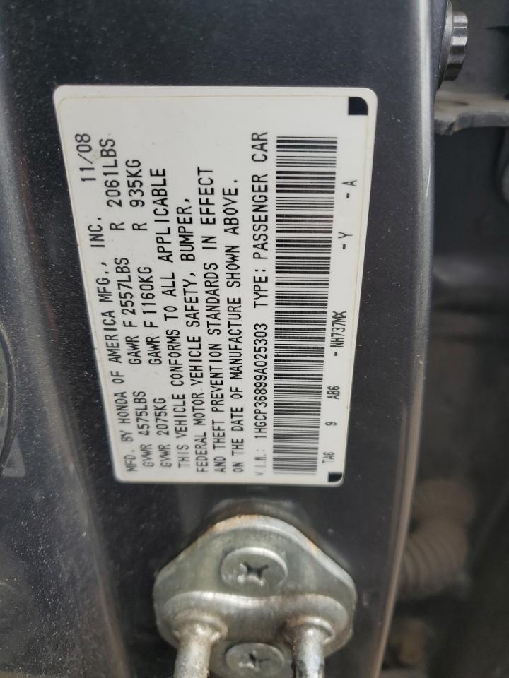 1HGCP36899A025303 2009 Honda Accord Exl