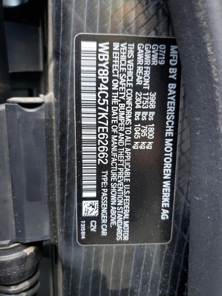 WBY8P4C57K7E62662 2019 BMW I3 Rex