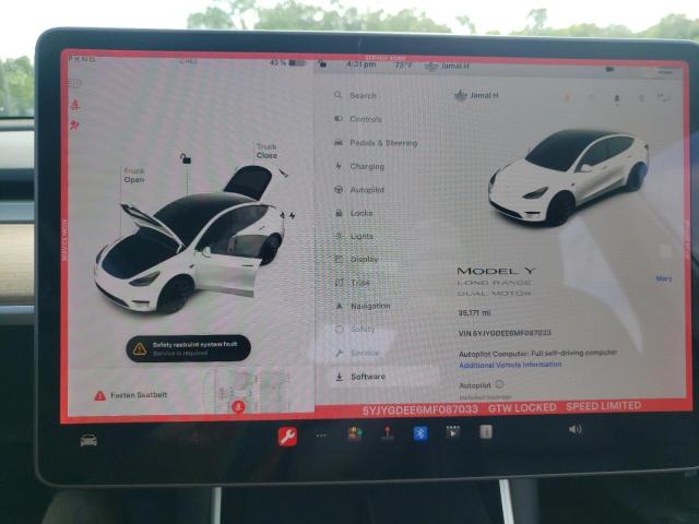 2021 TESLA MODEL Y - 5YJYGDEE6MF087033