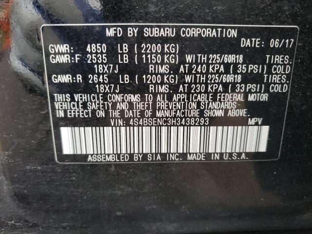2017 SUBARU OUTBACK 3. - 4S4BSENC3H3438293