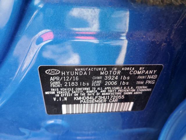 2017 HYUNDAI ELANTRA SE - KMHD84LF3HU172055