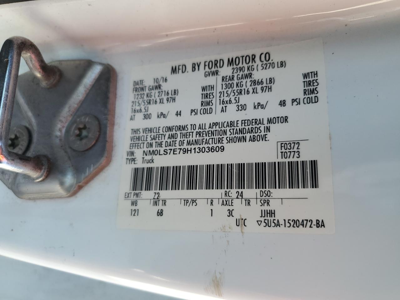 NM0LS7E79H1303609 2017 Ford Transit Connect Xl