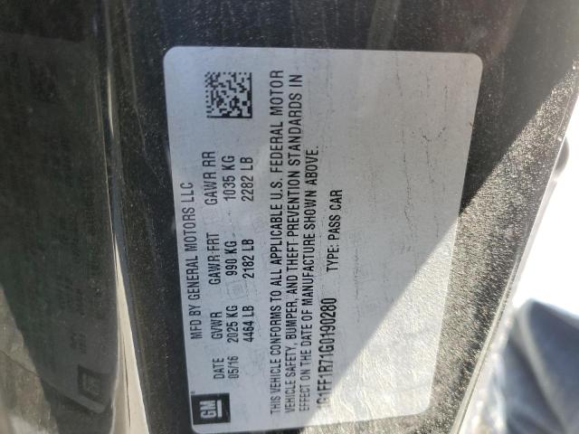 2016 Chevrolet Camaro Ss VIN: 1G1FF1R71G0190280 Lot: 55180514