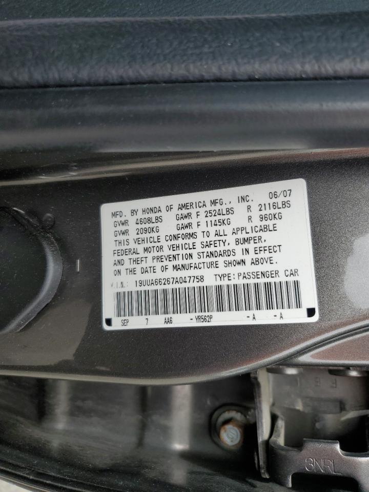 19UUA66267A047758 2007 Acura Tl