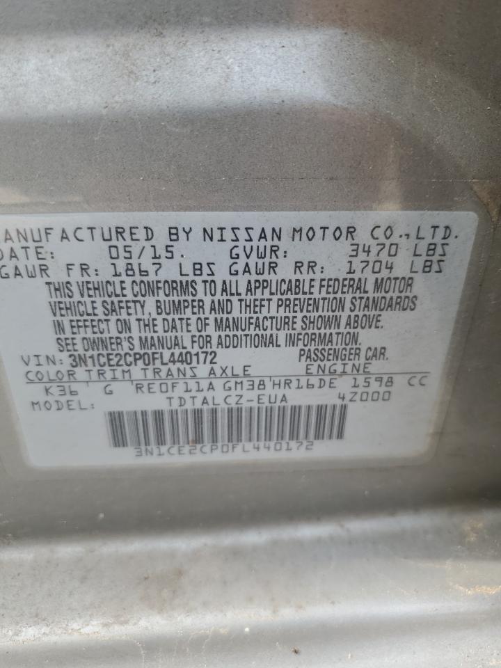 3N1CE2CP0FL440172 2015 Nissan Versa Note S