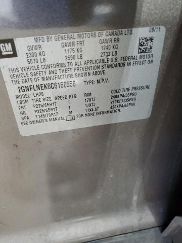 2012 Chevrolet Equinox Lt VIN: 2GNFLNEK6C6160556 Lot: 53855834