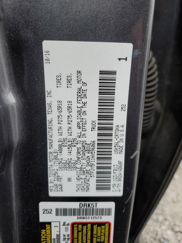 5TFUY5F11HX596066 2017 Toyota Tundra Double Cab Sr/Sr5