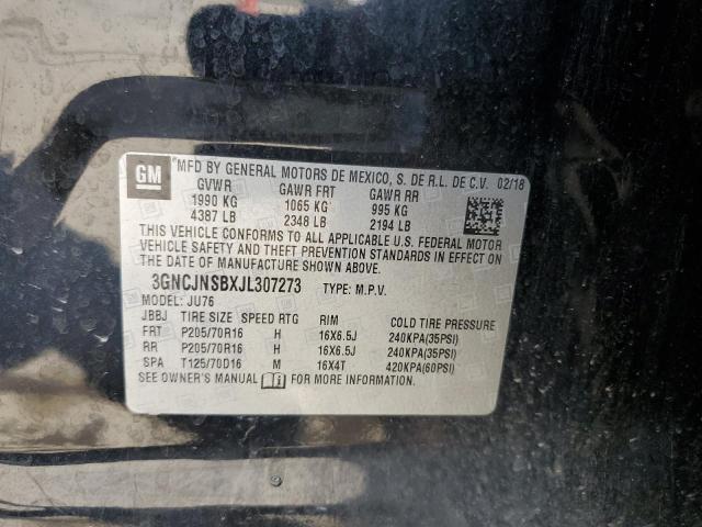 2018 Chevrolet Trax Ls VIN: 3GNCJNSBXJL307273 Lot: 56311524