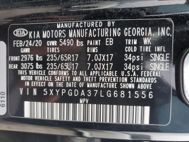 2020 Kia Sorento L VIN: 5XYPGDA37LG681556 Lot: 54005674