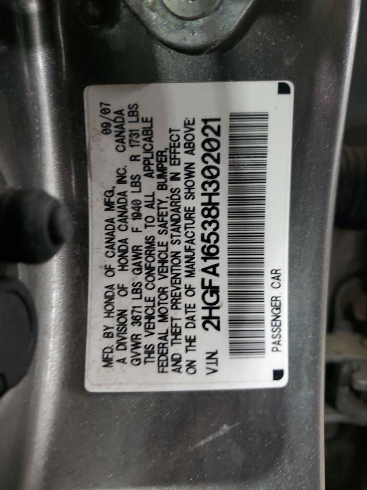 2HGFA16538H302021 2008 Honda Civic Lx