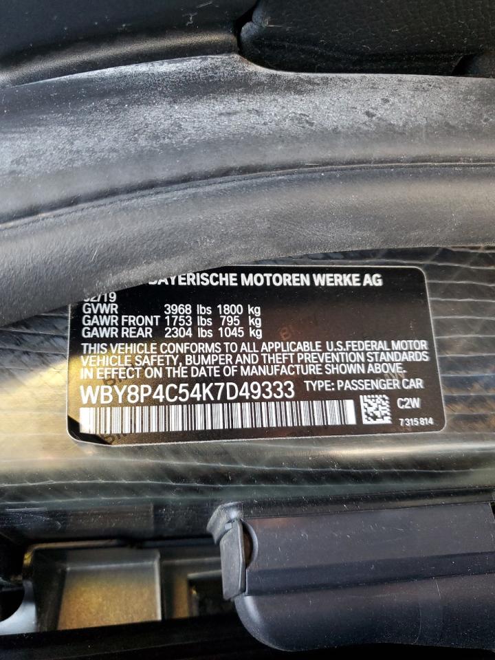 WBY8P4C54K7D49333 2019 BMW I3 Rex