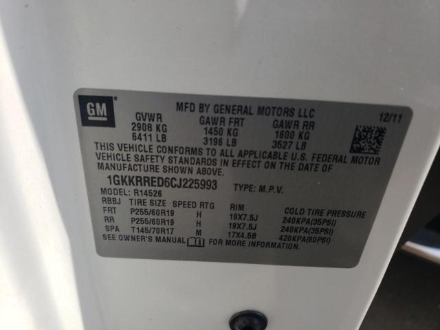 2012 GMC Acadia Slt-1 VIN: 1GKKRRED6CJ225993 Lot: 55662314