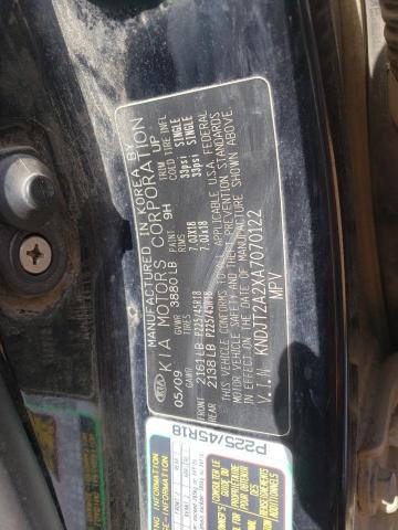 2010 Kia Soul + VIN: KNDJT2A2XA7070122 Lot: 57199104