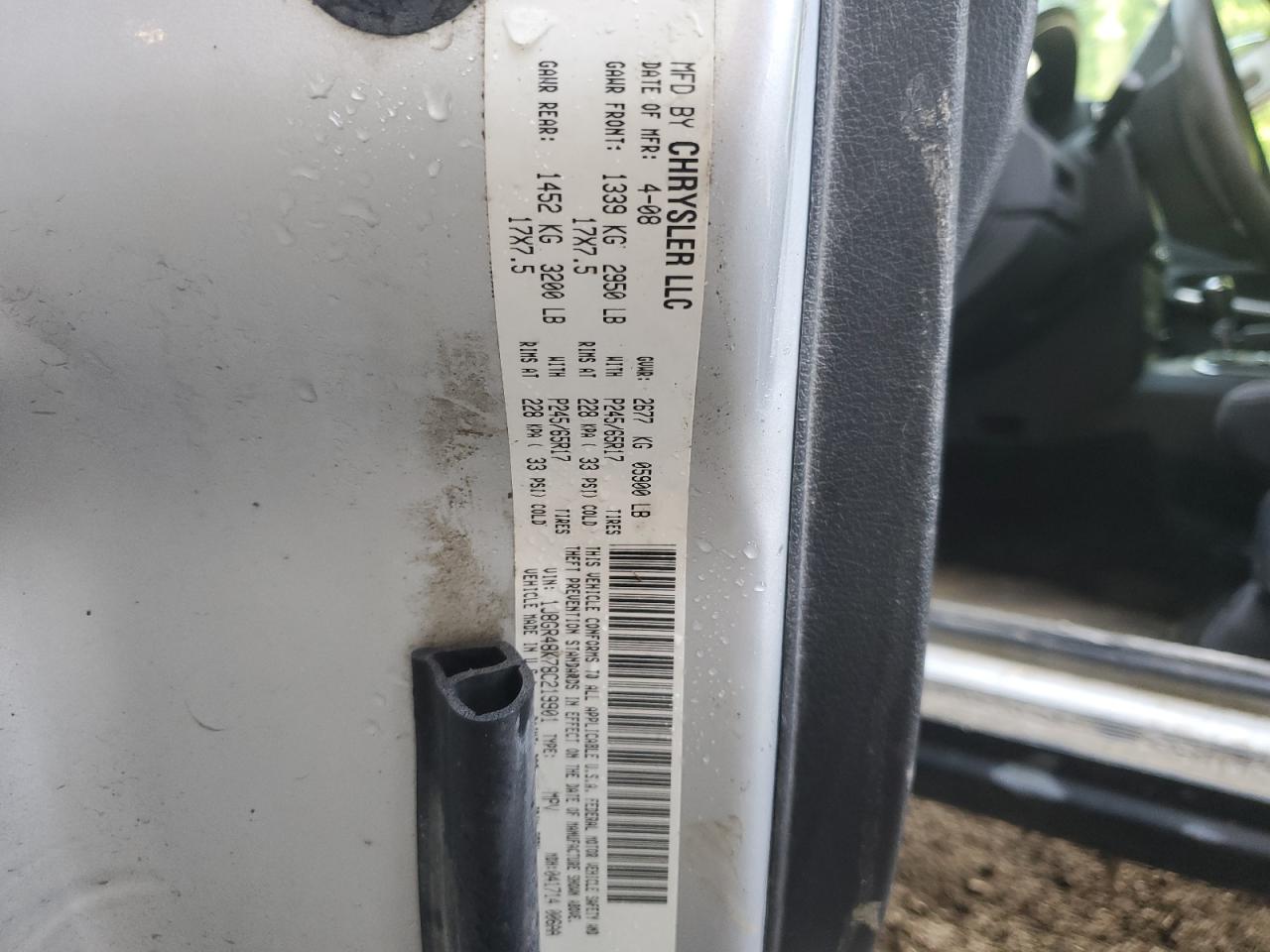 1J8GR48K78C219901 2008 Jeep Grand Cherokee Laredo