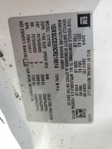 2012 Chevrolet Tahoe C1500 Ltz VIN: 1GNSCCE00CR218814 Lot: 56394574